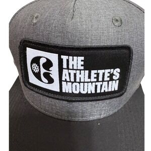 The Athletes Mountain Staff Snapback Hat Gray Black Embroidered Logo